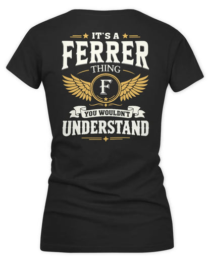 FERRER KT06-M008 It’s a [NAME] Thing – You Wouldn’t Understand | Personalized Vintage T-Shirt - Women's V-Neck T-Shirt - Black