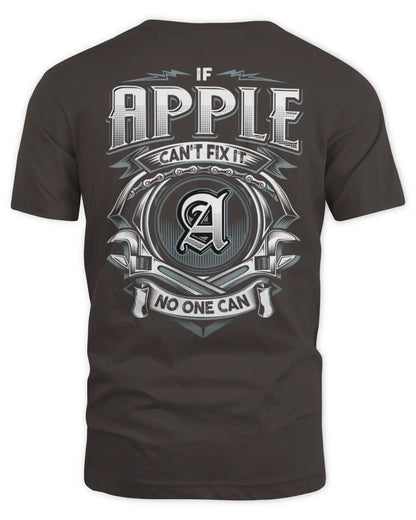 APPLE AP81-K4-626 - Personalized Ahmed Quote Apparel “If Ahmed Can't Fix It, No One Can” - Unisex Standard T-Shirt - Dark Chocolate