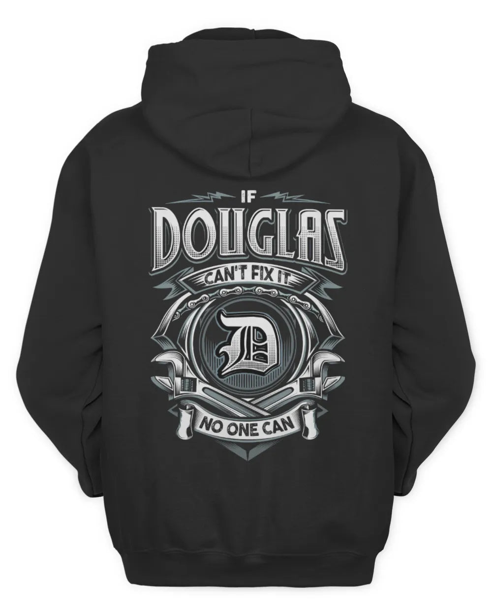 DOUGLAS AP81-K4-626 - Personalized Ahmed Quote Apparel “If Ahmed Can't Fix It, No One Can” - Unisex Hoodie - Black