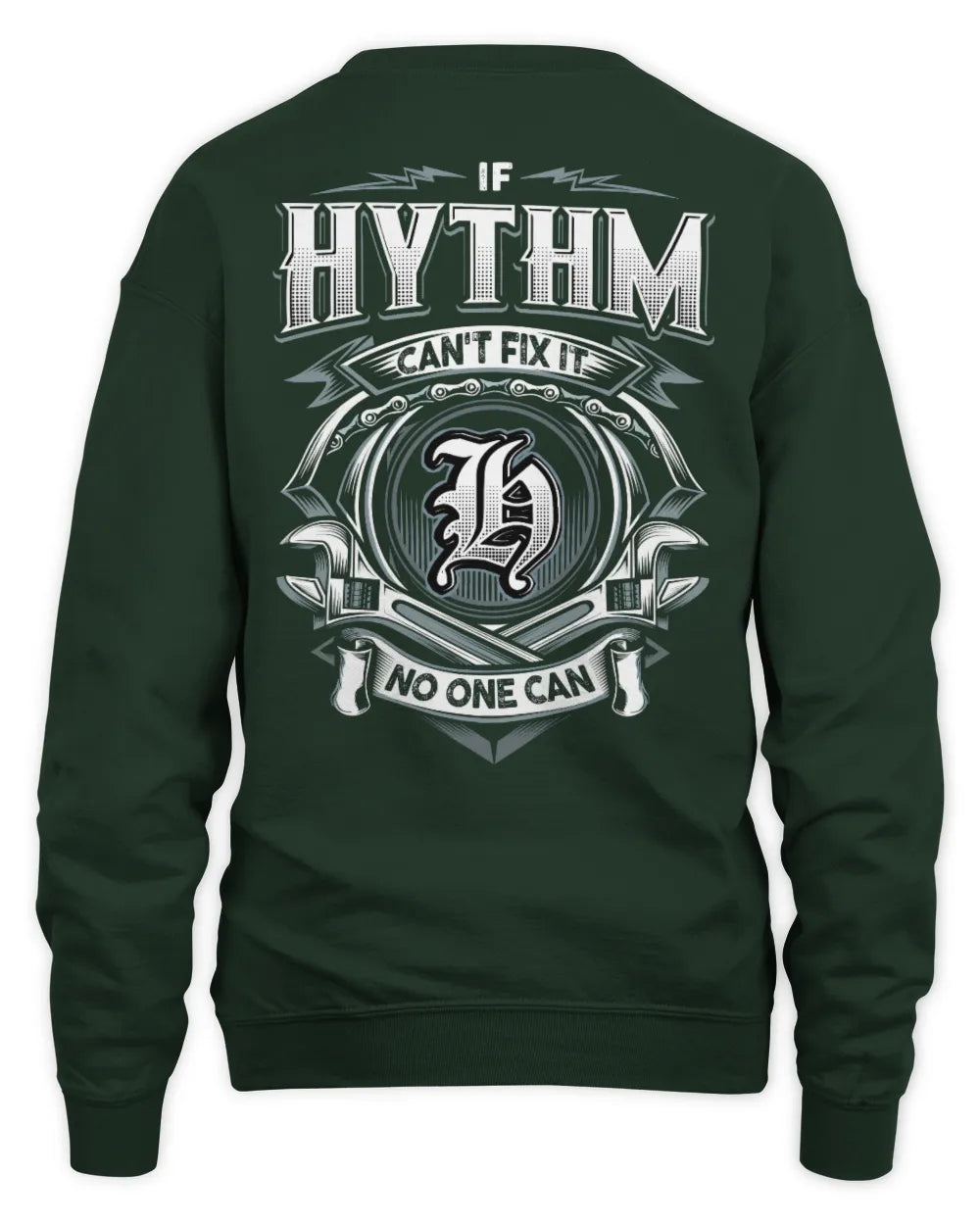 HYTHM AP81-K4-626 - Personalized Ahmed Quote Apparel “If Ahmed Can't Fix It, No One Can” - Unisex Sweatshirt - Forest Green