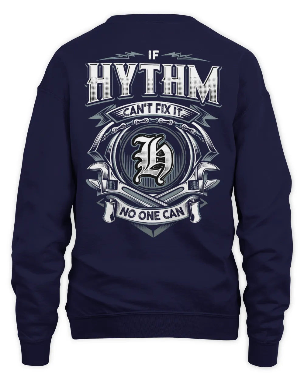 HYTHM AP81-K4-626 - Personalized Ahmed Quote Apparel “If Ahmed Can't Fix It, No One Can” - Unisex Sweatshirt - Navy