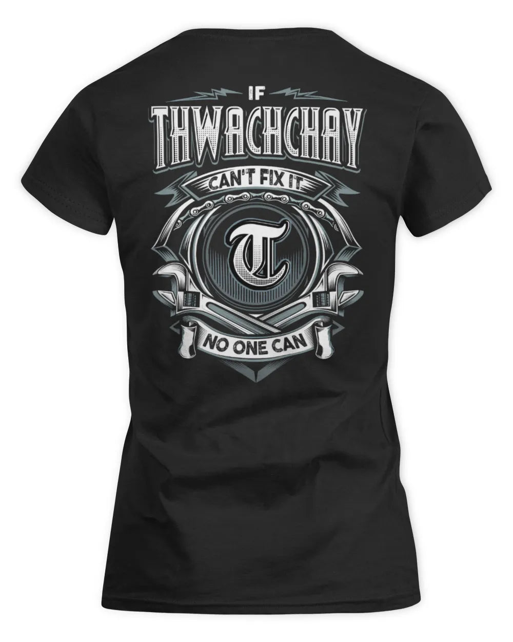 THWACHCHAY AP81-K4-626 - Personalized Ahmed Quote Apparel “If Ahmed Can't Fix It, No One Can” - Women's Standard T-Shirt - Black