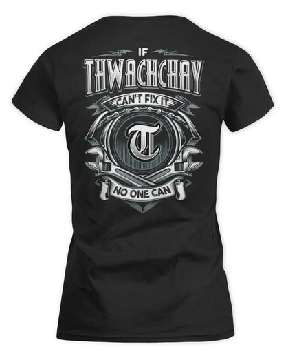 THWACHCHAY AP81-K4-626 - Personalized Ahmed Quote Apparel “If Ahmed Can't Fix It, No One Can” - Women's Standard T-Shirt - Black
