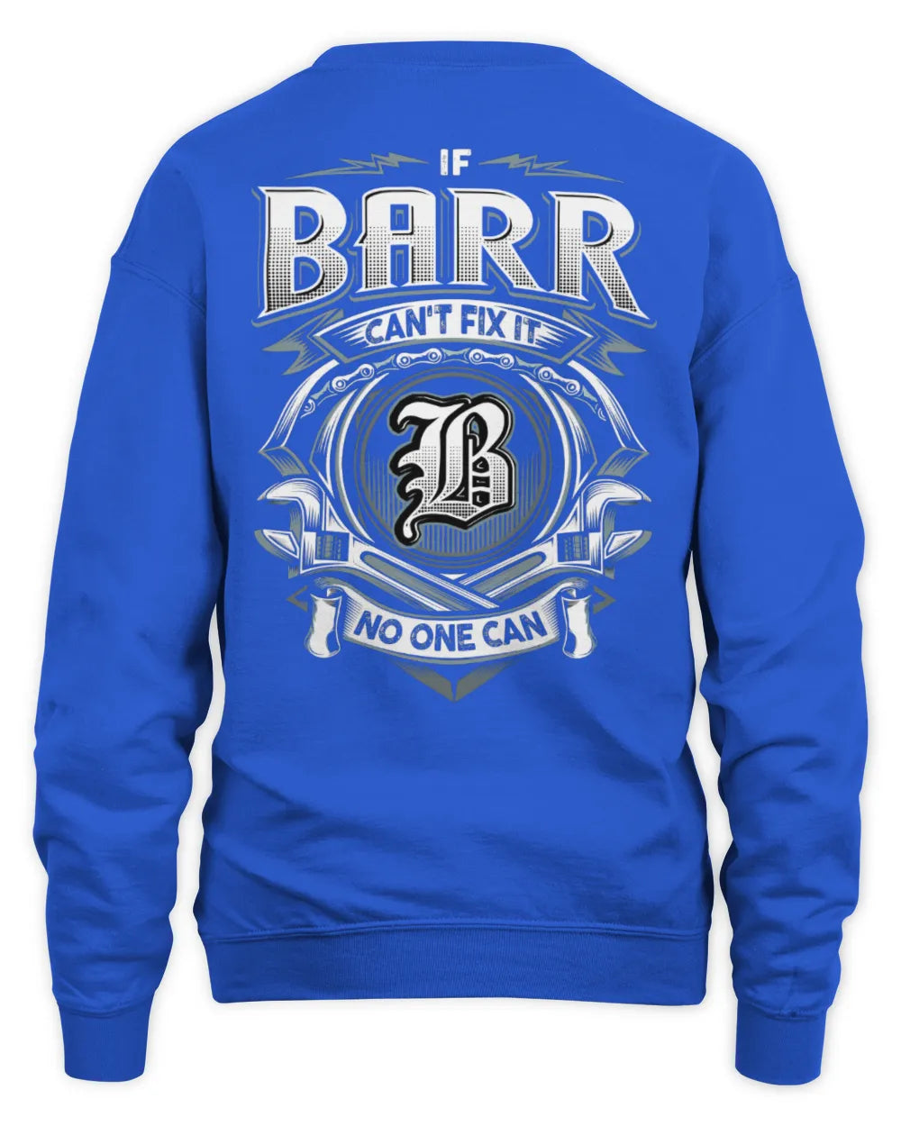 BARR AP81-K4-626 - Personalized Ahmed Quote Apparel “If Ahmed Can't Fix It, No One Can” - Unisex Sweatshirt - Royal
