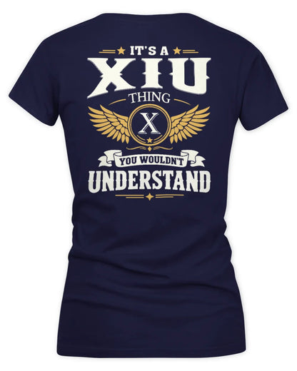 XIU KT06-M008 It’s a [NAME] Thing – You Wouldn’t Understand | Personalized Vintage T-Shirt - Women's V-Neck T-Shirt - Navy