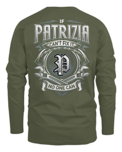 PATRIZIA AP81-K4-626 - Personalized Ahmed Quote Apparel “If Ahmed Can't Fix It, No One Can” - Men's Long Sleeved T-Shirt - Military Green