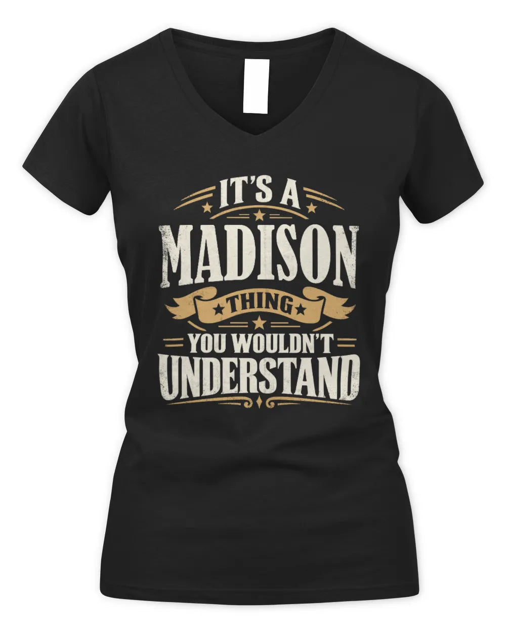 MADISON P08 TH51 - Personalized “It’s a/an [NAME] Thing – You Wouldn’t Understand” Shirt - Women's V-Neck T-Shirt - Black