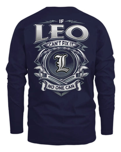 LEO AP81-K4-626 - Personalized Ahmed Quote Apparel “If Ahmed Can't Fix It, No One Can” - Men's Long Sleeved T-Shirt - Navy
