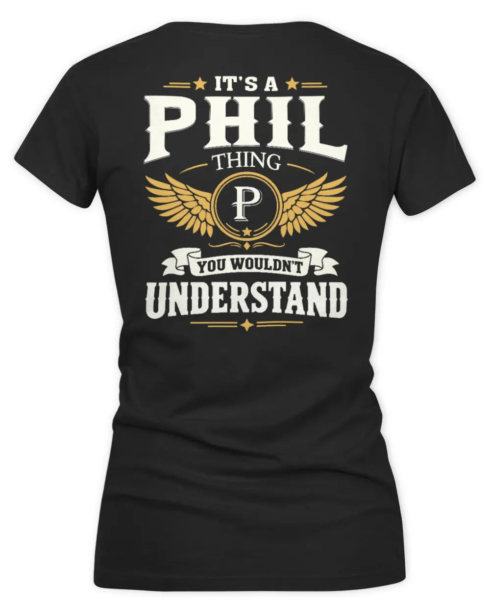 PHIL KT06-M008 It’s a [NAME] Thing – You Wouldn’t Understand | Personalized Vintage T-Shirt - Women's V-Neck T-Shirt - Black