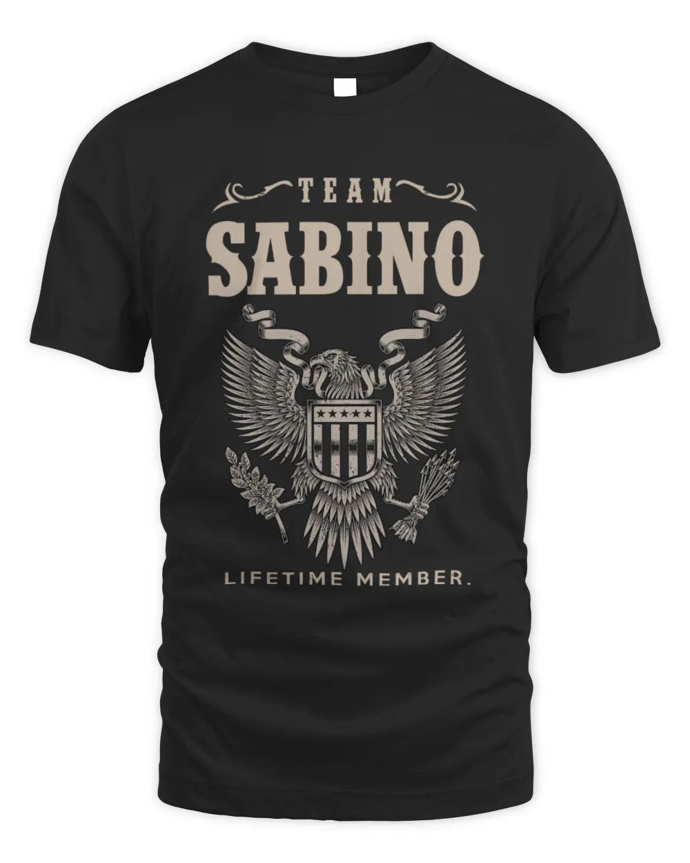 SABINO TP06-K82 – Personalized Classic Style Apparel “Team NAME Lifetime Member” - Unisex Standard T-Shirt - Black