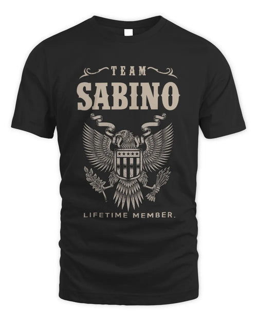 SABINO TP06-K82 – Personalized Classic Style Apparel “Team NAME Lifetime Member” - Unisex Standard T-Shirt - Black