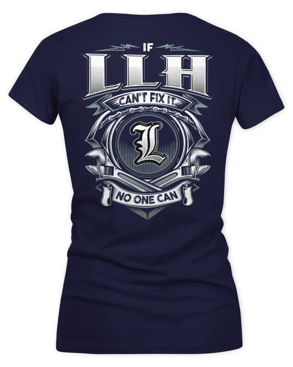 LLH AP81-K4-626 - Personalized Ahmed Quote Apparel “If Ahmed Can't Fix It, No One Can” - Women's V-Neck T-Shirt - Navy