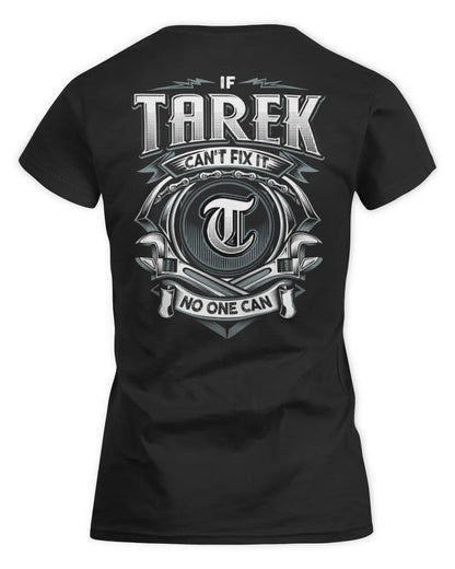 TAREK AP81-K4-626 - Personalized Ahmed Quote Apparel “If Ahmed Can't Fix It, No One Can” - Women's Standard T-Shirt - Black