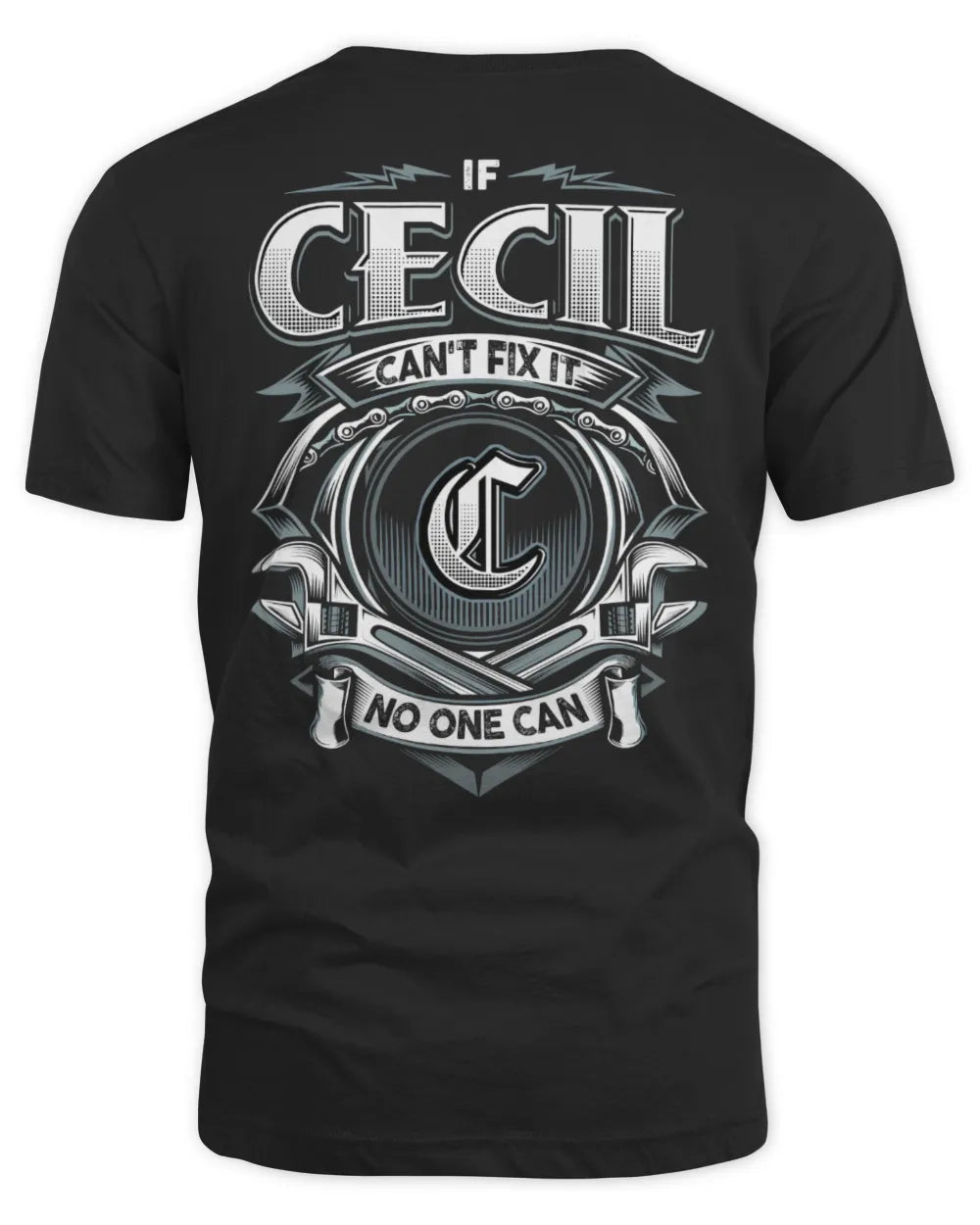 CECIL AP81-K4-626 - Personalized Ahmed Quote Apparel “If Ahmed Can't Fix It, No One Can” - Unisex Standard T-Shirt - Black