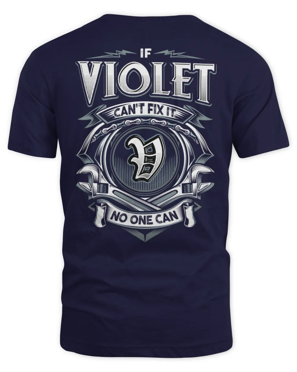 VIOLET AP81-K4-626 - Personalized Ahmed Quote Apparel “If Ahmed Can't Fix It, No One Can” - Unisex Standard T-Shirt - Navy