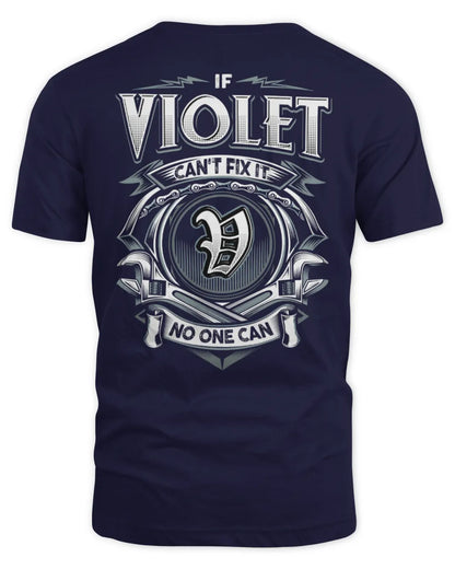 VIOLET AP81-K4-626 - Personalized Ahmed Quote Apparel “If Ahmed Can't Fix It, No One Can” - Unisex Standard T-Shirt - Navy