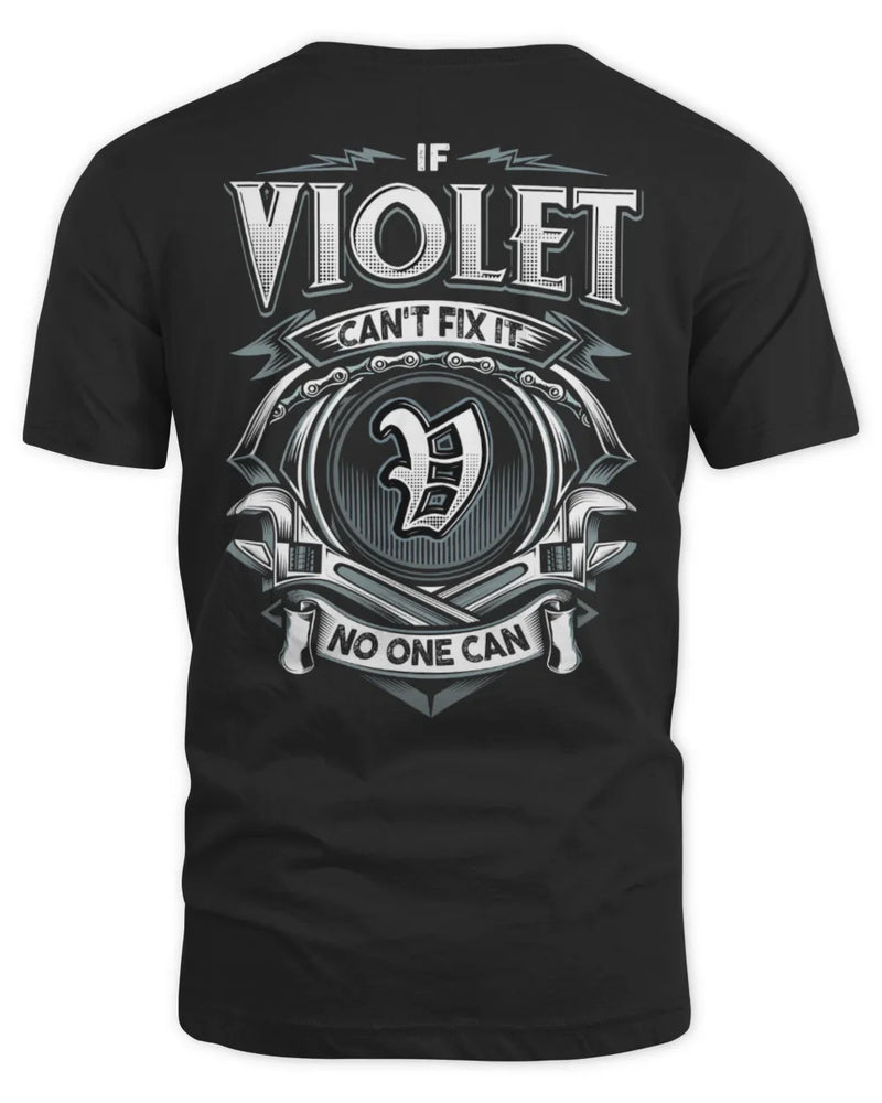 VIOLET AP81-K4-626 - Personalized Ahmed Quote Apparel “If Ahmed Can't Fix It, No One Can” - Unisex Standard T-Shirt - Black