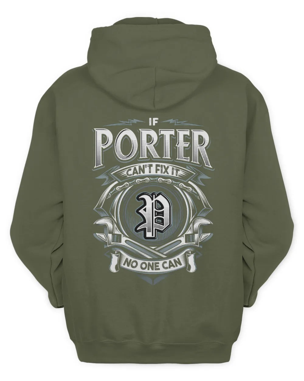 PORTER AP81-K4-626 - Personalized Ahmed Quote Apparel “If Ahmed Can't Fix It, No One Can” - Unisex Hoodie - Military Green