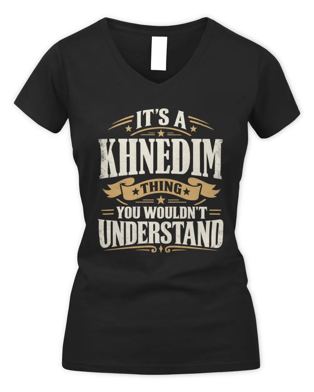 KHNEDIM P08 TH51 - Personalized “It’s a/an [NAME] Thing – You Wouldn’t Understand” Shirt - Women's V-Neck T-Shirt - Black
