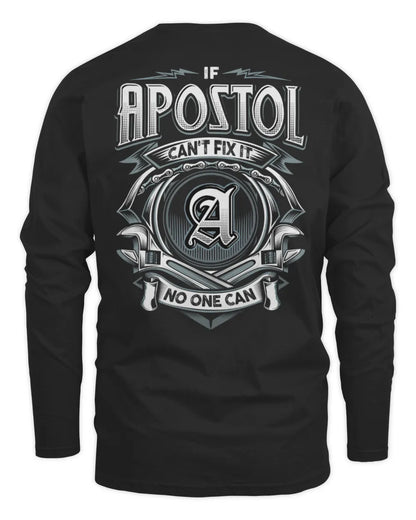 APOSTOL AP81-K4-626 - Personalized Ahmed Quote Apparel “If Ahmed Can't Fix It, No One Can” - Men's Long Sleeved T-Shirt - Black