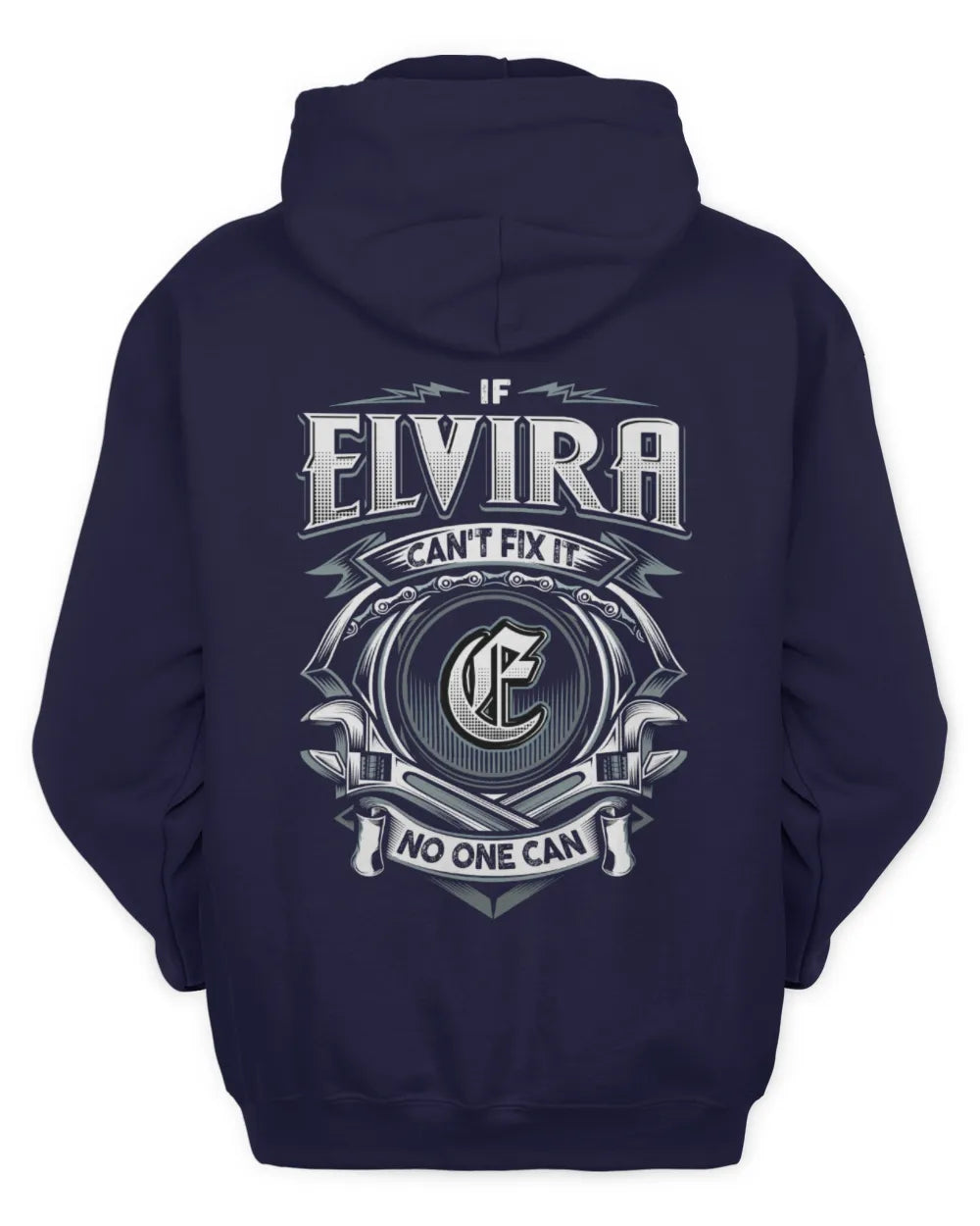 ELVIRA AP81-K4-626 - Personalized Ahmed Quote Apparel “If Ahmed Can't Fix It, No One Can” - Unisex Hoodie - Navy