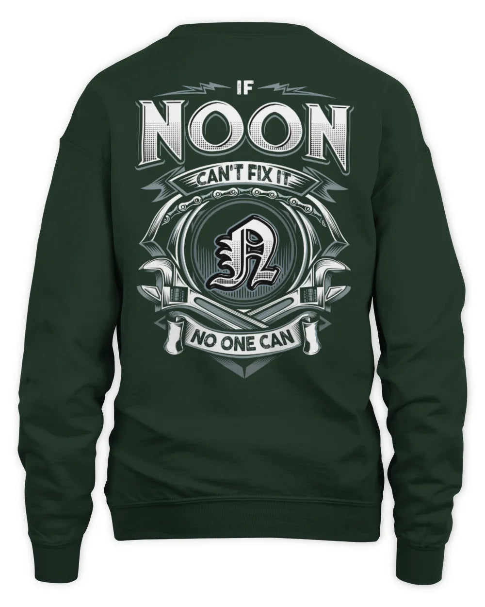 NOON AP81-K4-626 - Personalized Ahmed Quote Apparel “If Ahmed Can't Fix It, No One Can” - Unisex Sweatshirt - Forest Green