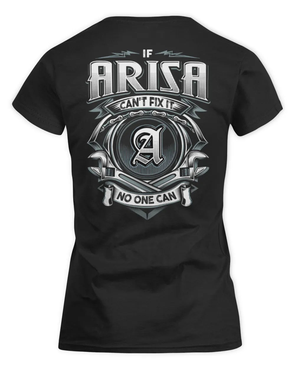 ARISA AP81-K4-626 - Personalized Ahmed Quote Apparel “If Ahmed Can't Fix It, No One Can” - Women's Standard T-Shirt - Black