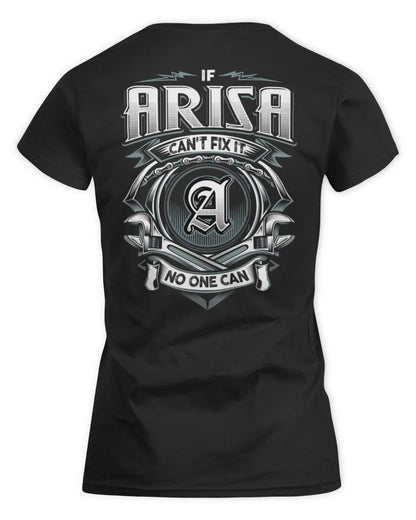 ARISA AP81-K4-626 - Personalized Ahmed Quote Apparel “If Ahmed Can't Fix It, No One Can” - Women's Standard T-Shirt - Black
