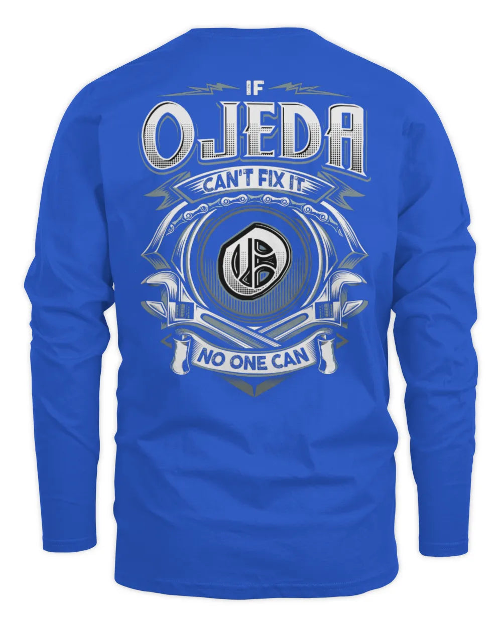 OJEDA AP81-K4-626 - Personalized Ahmed Quote Apparel “If Ahmed Can't Fix It, No One Can” - Men's Long Sleeved T-Shirt - Royal