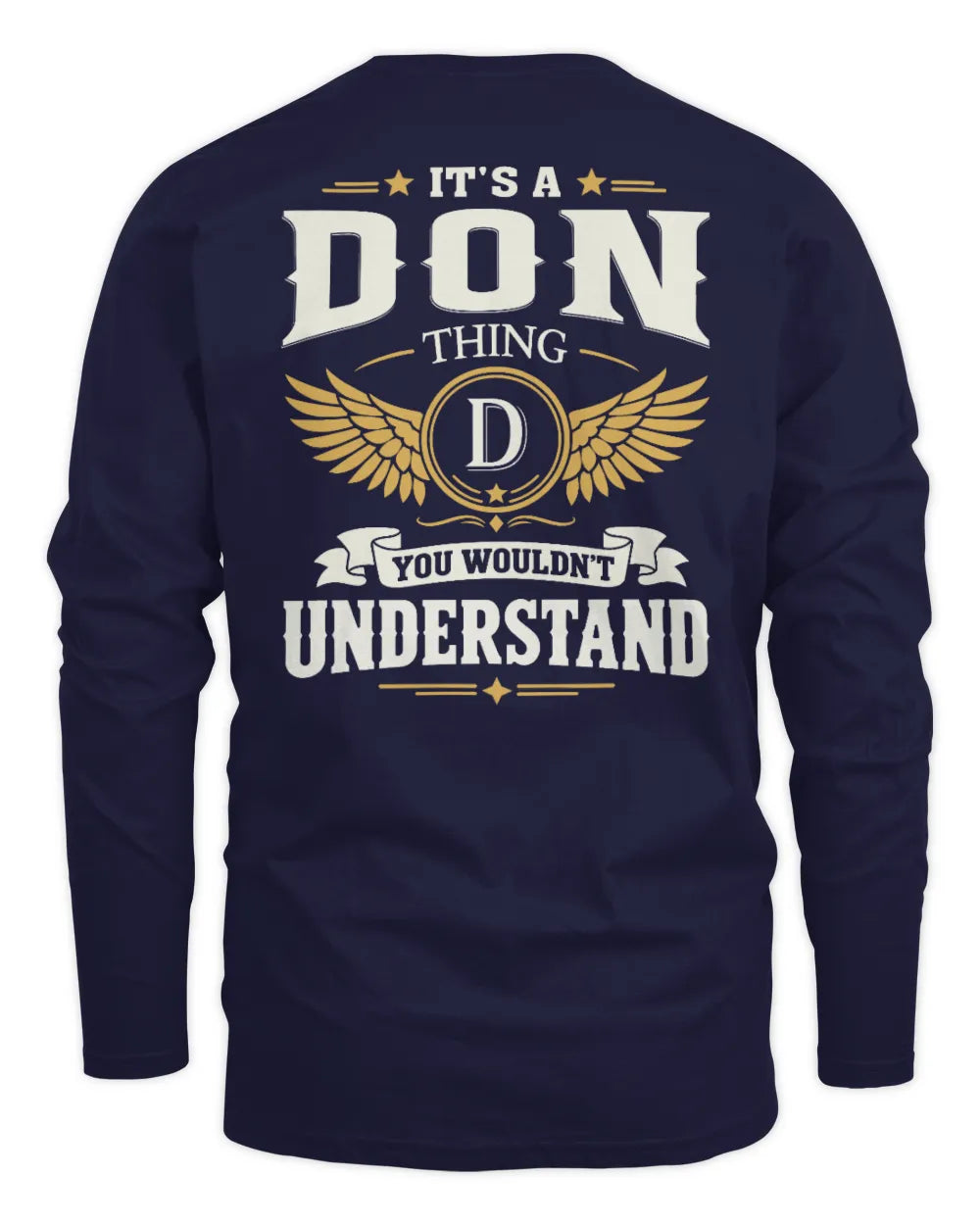 DON KT06-M008 It’s a [NAME] Thing – You Wouldn’t Understand | Personalized Vintage T-Shirt - Men's Long Sleeved T-Shirt - Navy