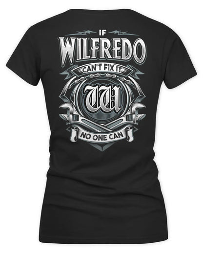 WILFREDO AP81-K4-626 - Personalized Ahmed Quote Apparel “If Ahmed Can't Fix It, No One Can” - Women's V-Neck T-Shirt - Black