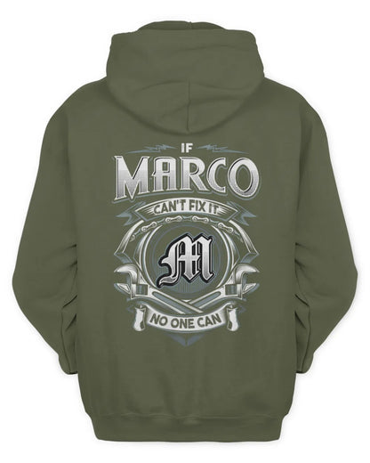 MARCO AP81-K4-626 - Personalized Ahmed Quote Apparel “If Ahmed Can't Fix It, No One Can” - Unisex Hoodie - Military Green