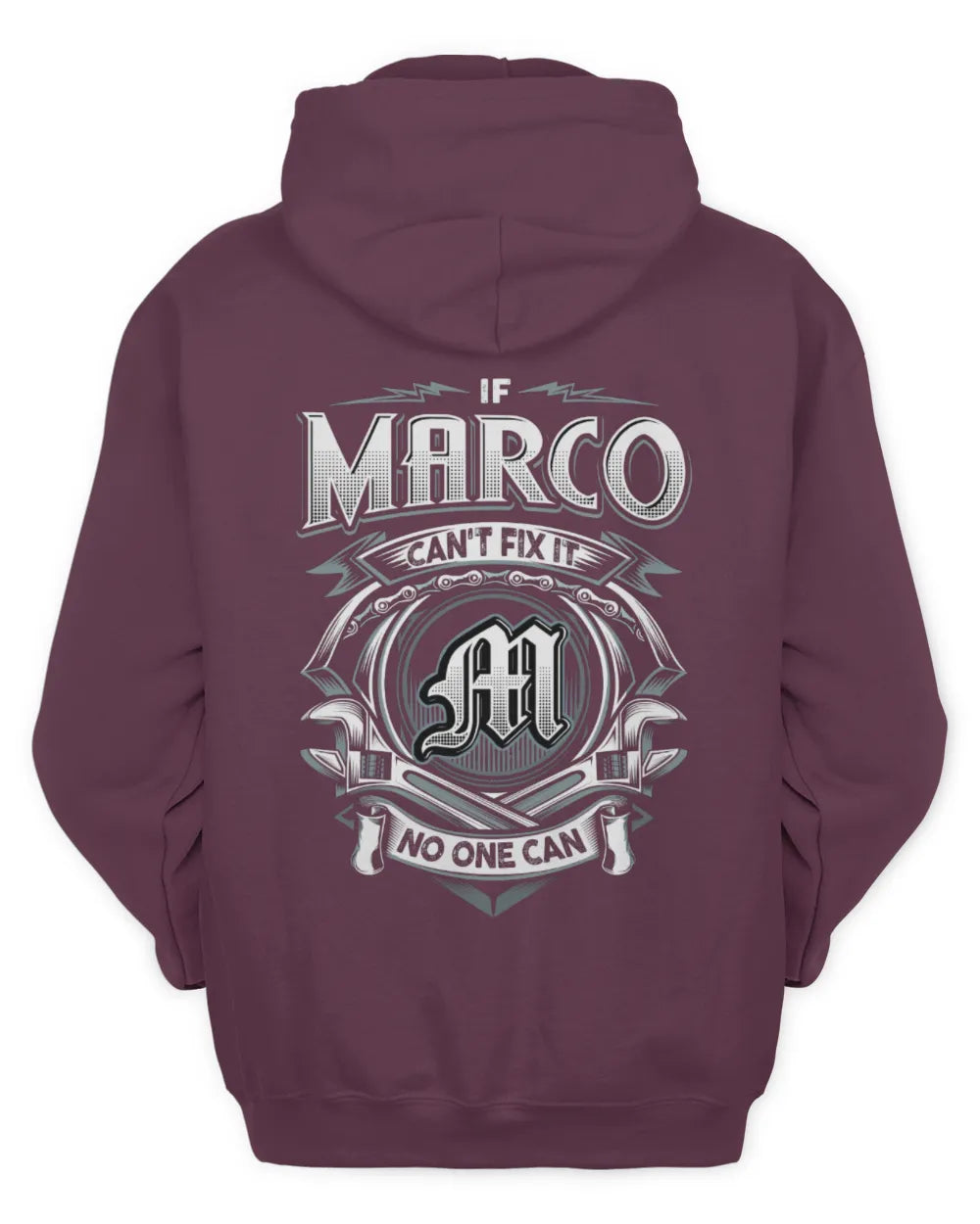 MARCO AP81-K4-626 - Personalized Ahmed Quote Apparel “If Ahmed Can't Fix It, No One Can” - Unisex Hoodie - Maroon