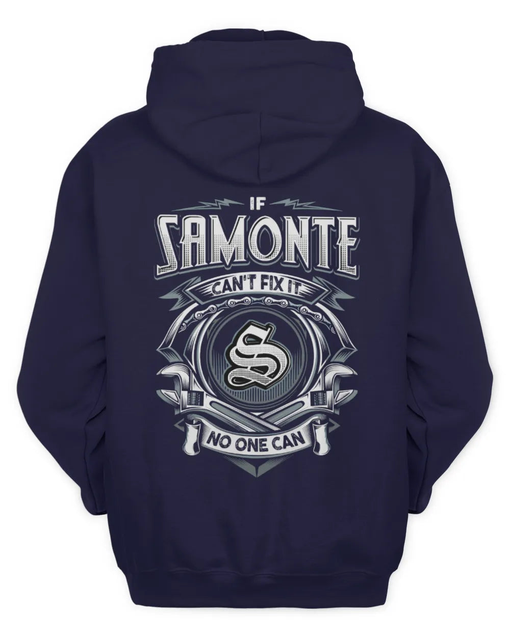 SAMONTE AP81-K4-626 - Personalized Ahmed Quote Apparel “If Ahmed Can't Fix It, No One Can” - Unisex Hoodie - Navy
