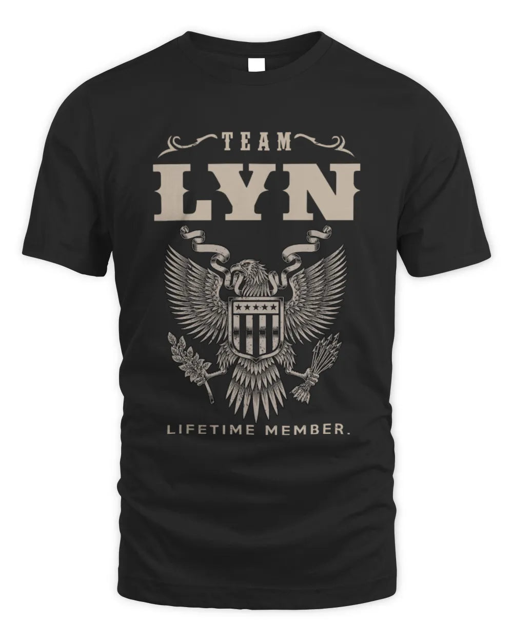 LYN TP06-K82 – Personalized Classic Style Apparel “Team NAME Lifetime Member” - Unisex Standard T-Shirt - Black