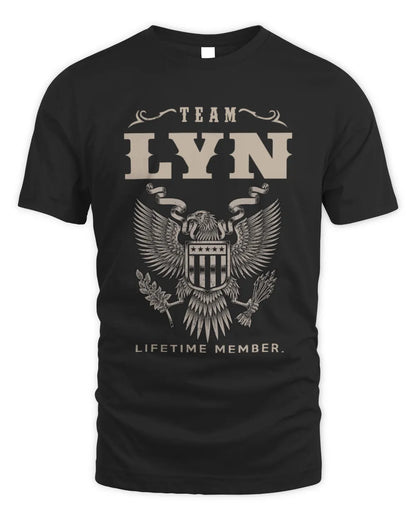 LYN TP06-K82 – Personalized Classic Style Apparel “Team NAME Lifetime Member” - Unisex Standard T-Shirt - Black