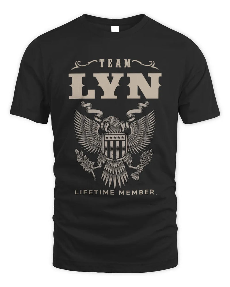 LYN TP06-K82 – Personalized Classic Style Apparel “Team NAME Lifetime Member” - Unisex Standard T-Shirt - Black