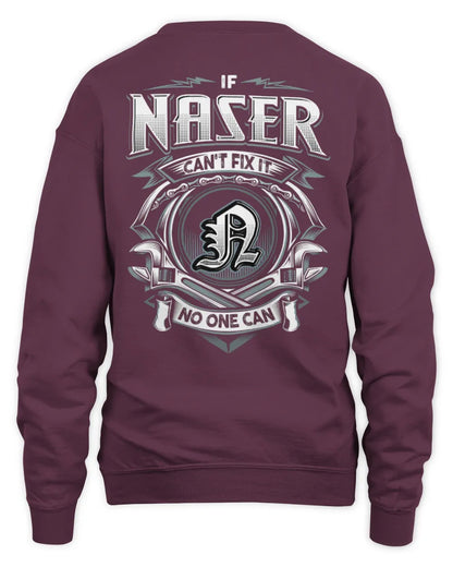 NASER AP81-K4-626 - Personalized Ahmed Quote Apparel “If Ahmed Can't Fix It, No One Can” - Unisex Sweatshirt - Maroon