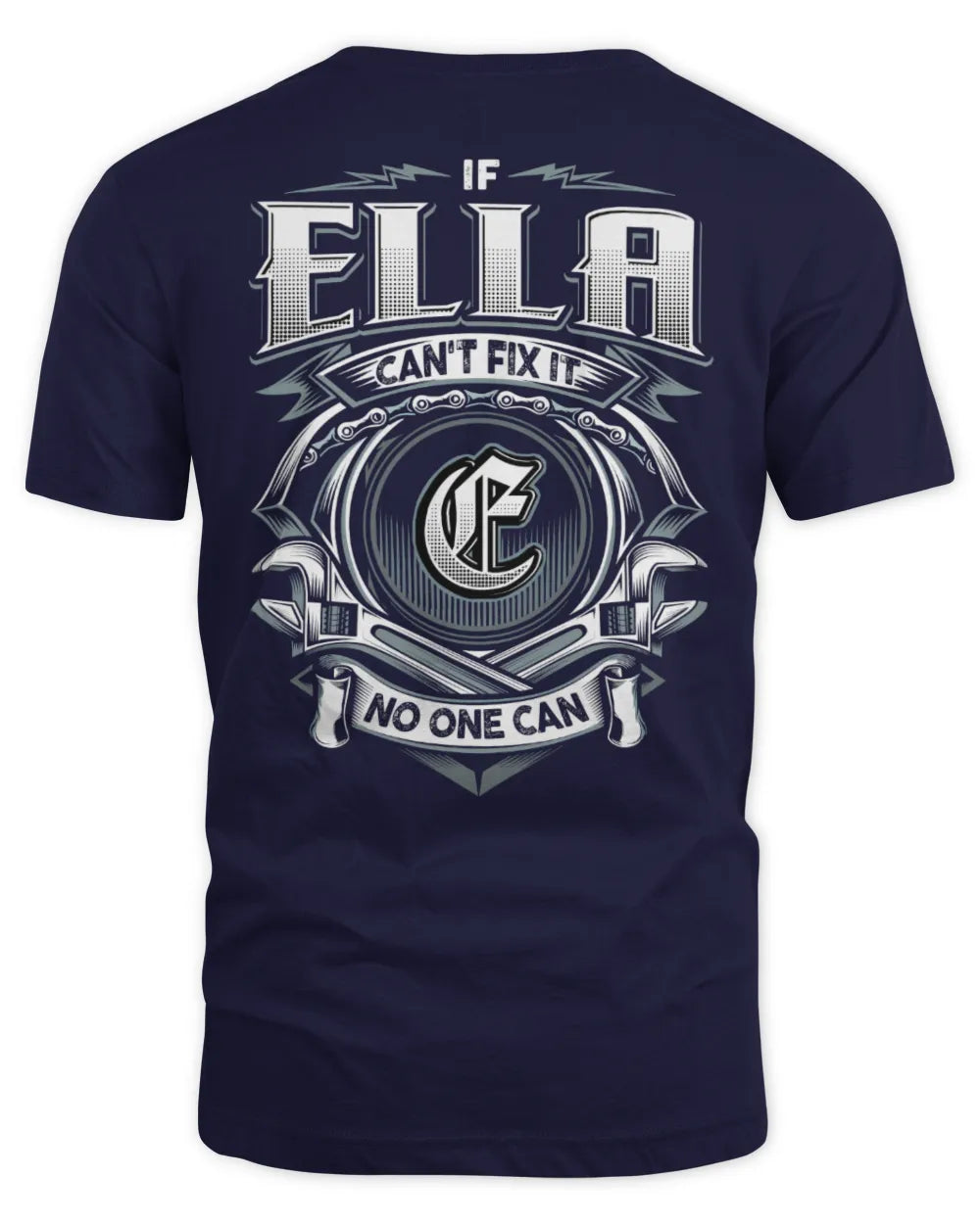 ELLA AP81-K4-626 - Personalized Ahmed Quote Apparel “If Ahmed Can't Fix It, No One Can” - Unisex Standard T-Shirt - Navy