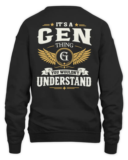 GEN KT06-M008 It’s a [NAME] Thing – You Wouldn’t Understand | Personalized Vintage T-Shirt - Unisex Sweatshirt - Black