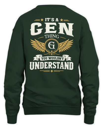 GEN KT06-M008 It’s a [NAME] Thing – You Wouldn’t Understand | Personalized Vintage T-Shirt - Unisex Sweatshirt - Forest Green