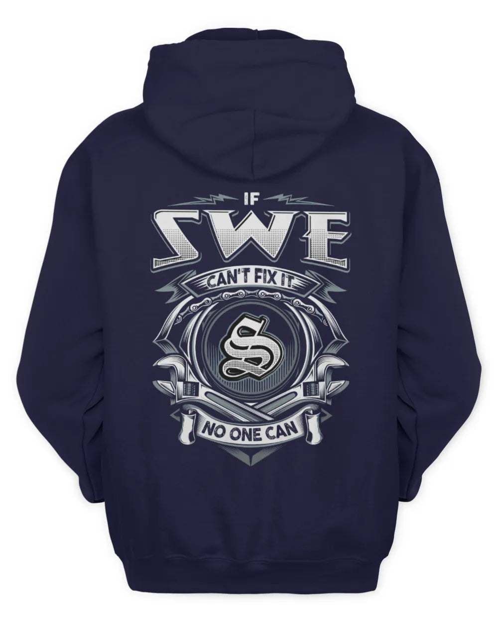 SWE AP81-K4-626 - Personalized Ahmed Quote Apparel “If Ahmed Can't Fix It, No One Can” - Unisex Hoodie - Navy