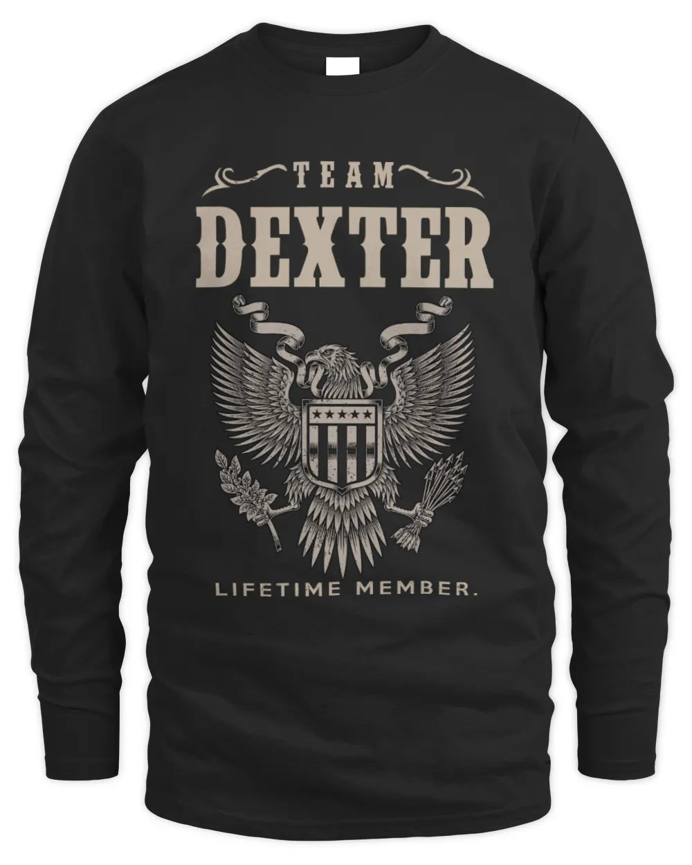 DEXTER TP06-K82 – Personalized Classic Style Apparel “Team NAME Lifetime Member” - Men's Long Sleeved T-Shirt - Black