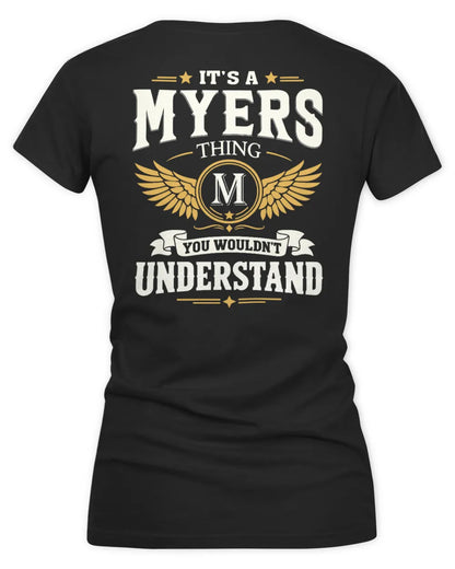 MYERS KT06-M008 It’s a [NAME] Thing – You Wouldn’t Understand | Personalized Vintage T-Shirt - Women's V-Neck T-Shirt - Black