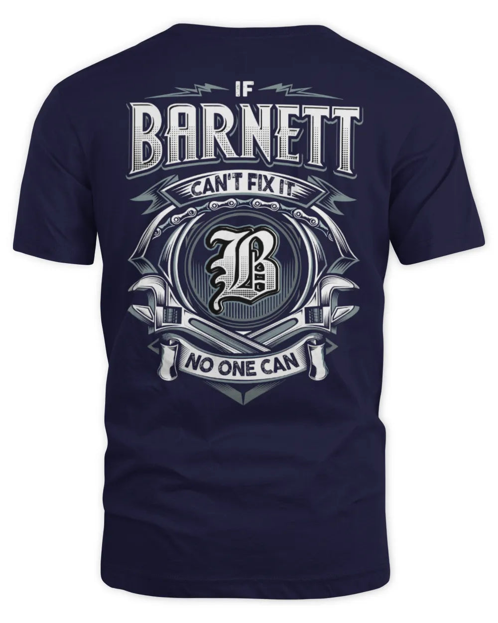 BARNETT AP81-K4-626 - Personalized Ahmed Quote Apparel “If Ahmed Can't Fix It, No One Can” - Unisex Standard T-Shirt - Navy