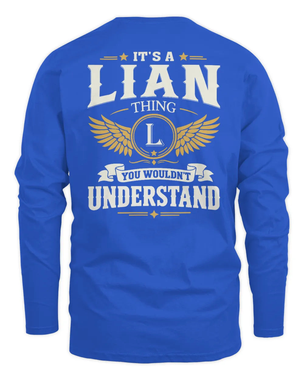LIAN KT06-M008 It’s a [NAME] Thing – You Wouldn’t Understand | Personalized Vintage T-Shirt - Men's Long Sleeved T-Shirt - Royal