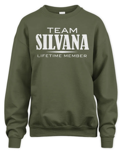 SILVANA BL62-K4-128 - Personalized “Team NAME Lifetime Member” - Unisex Sweatshirt - Military Green