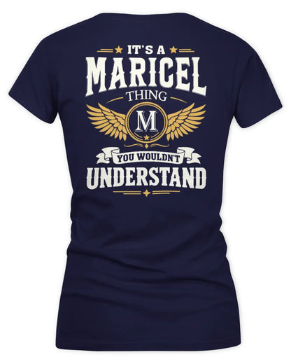 MARICEL KT06-M008 It’s a [NAME] Thing – You Wouldn’t Understand | Personalized Vintage T-Shirt - Women's V-Neck T-Shirt - Navy