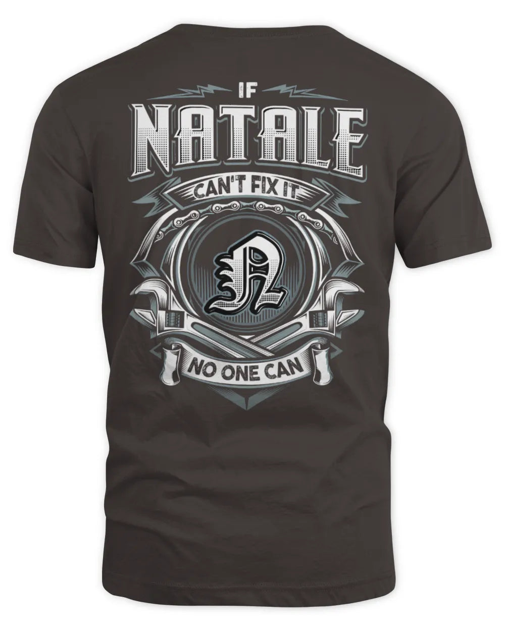 NATALE AP81-K4-626 - Personalized Ahmed Quote Apparel “If Ahmed Can't Fix It, No One Can” - Unisex Standard T-Shirt - Dark Chocolate