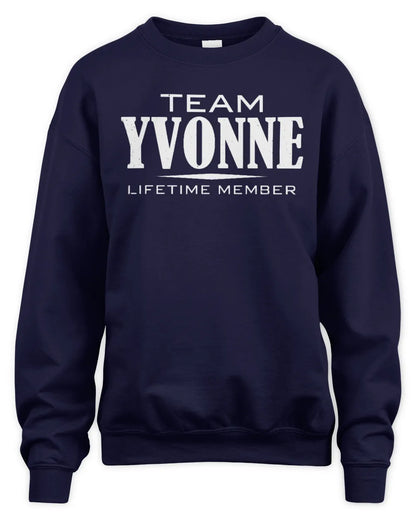 YVONNE BL62-K4-128 - Personalized “Team NAME Lifetime Member” - Unisex Sweatshirt - Navy